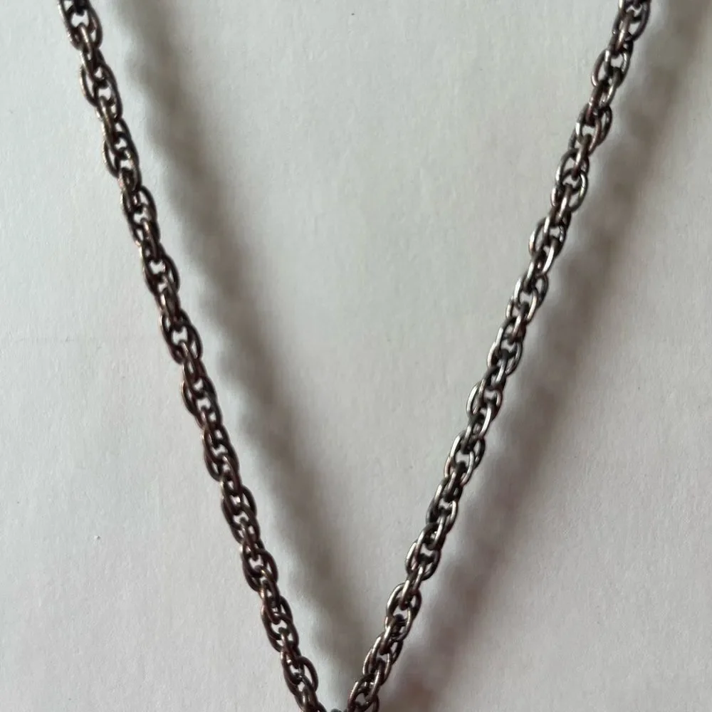 Vintage MCM Retro 1960's‎ Copper Necklace with Multi Link Chain